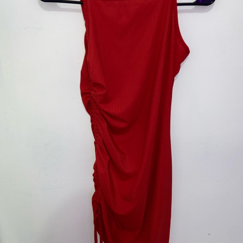 Red Ruched dress